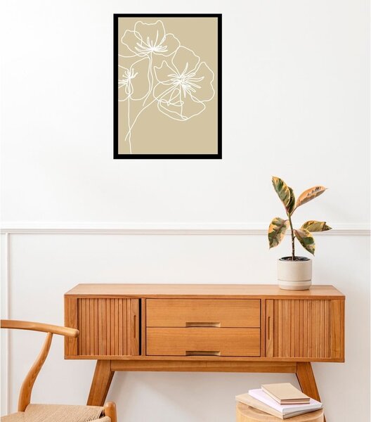 Plakát 29x41 cm White Poppy – Veronika Boulová