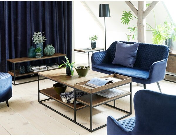 Hnědý konferenční stolek 70x120 cm Rivoli – Unique Furniture