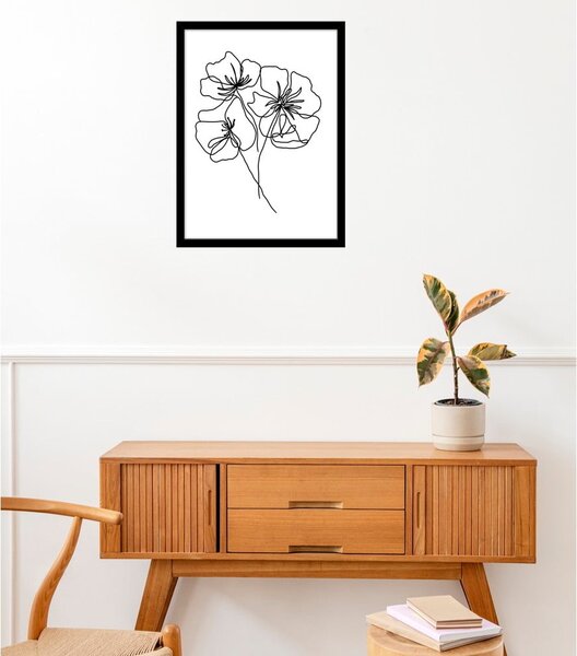Plakát 29x41 cm Black Poppy – Veronika Boulová