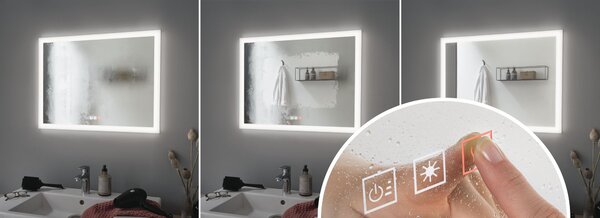 Paulmann 93013 Mirra, zrcadlo s osvětlením, 22W LED 2700/4000/6500K, 60x80cm, IP44
