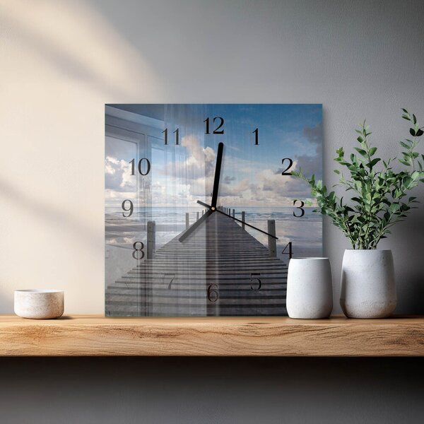 Skleněné hodiny na stěnu Most zskc-30x30-00176263