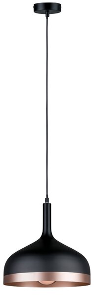 Paulmann 79629 Embla, černo/měděné závěsné svítidlo, 1xE27, průměr 30cm