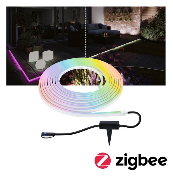 Paulmann 94562 Plug&Shine Neon LED pásek RGBW 39W, 10m IP67, ZigBee, 24V