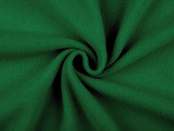 Pro Háčkování Látka polar fleece zelená tmavá