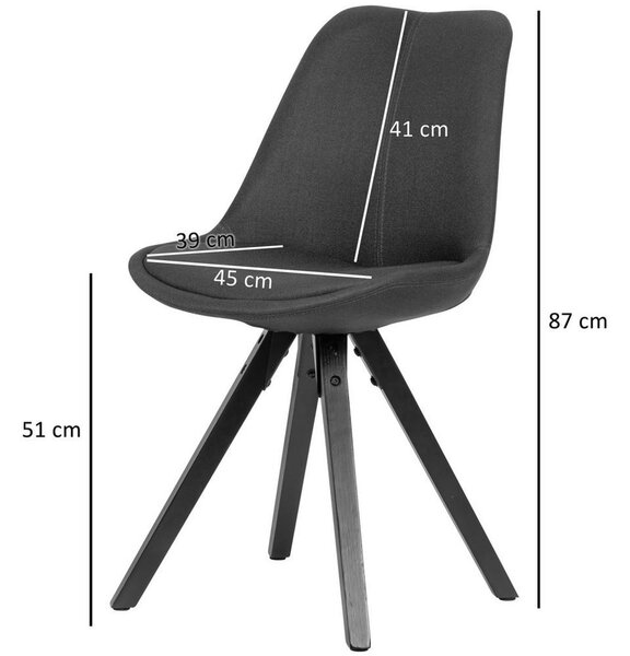 Sada židlí antracitová