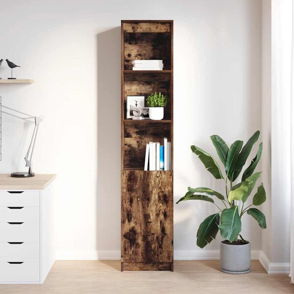 Vysoká deska Smoked Oak 37,5x35x180 cm Dřevěná konstrukce