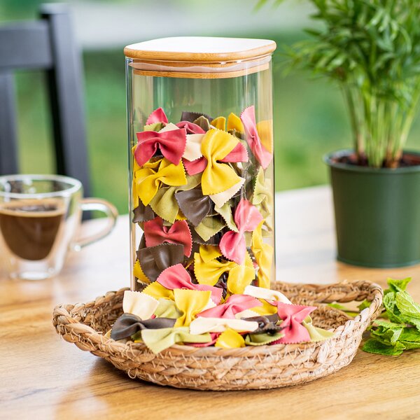 4Home Skleněná dóza na potraviny s víkem Bamboo, 1500 ml, 1500 ml