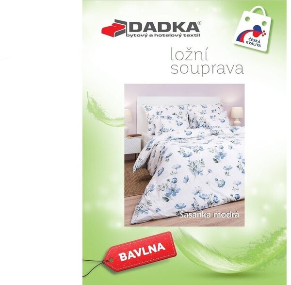 Bavlněné povlečení Sasanka modré 140x200, 70x90 cm