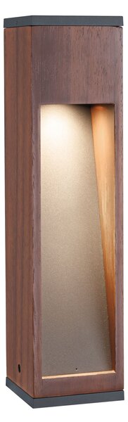 Paulmann 94677 Trabia, vekovní sloupek dřevo/antracit 1xGU10 LED 3,5W 3000K, výška 40cm, IP44