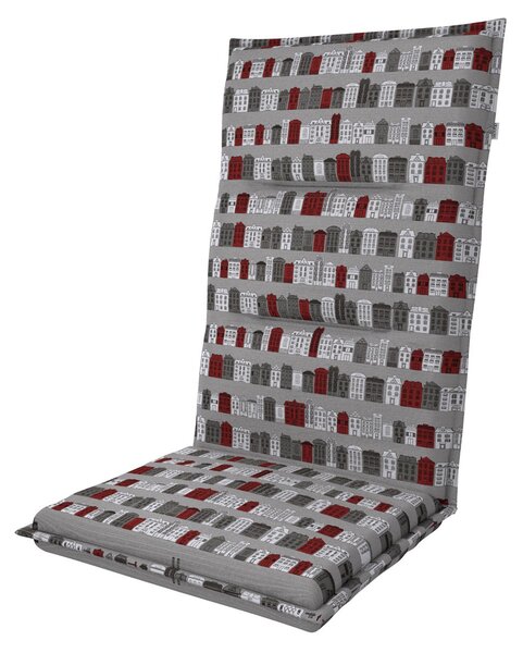 Doppler SPOT 2910 vysoký - polstr na židli a křeslo 118 x 48 x 5 cm šedá se vzorem