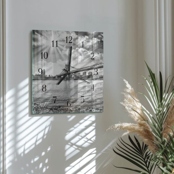 Skleněné hodiny na stěnu Most zskc-30x30-00176336