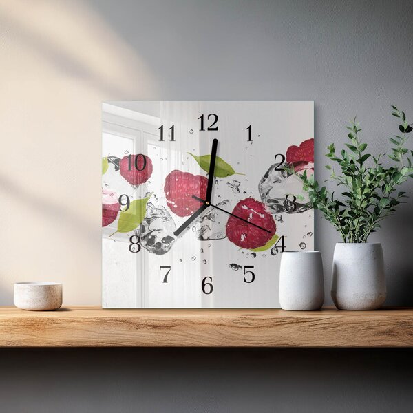 Skleněné hodiny na stěnu Maliny zskc-30x30-00176346