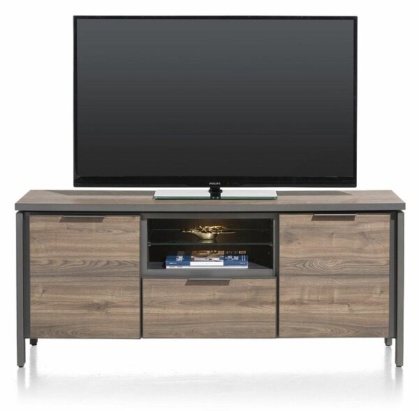 Televizní stolek FRANCISCO 140 CM hnědý masiv dub Nábytek | Obývací pokoj | Televizní stolky