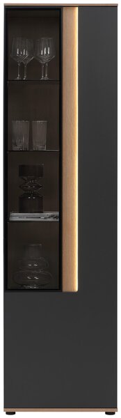 VITRÍNA, antracitová, 60,6/213,1/42 cm Dieter Knoll - Kredence a vitríny