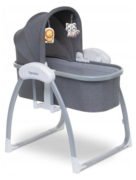 ShopJK KOLÉBKA/POSTÝLKA LIONELO FIGGY ŠEDÁ