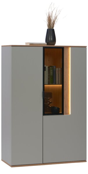 VYSOKÁ KOMODA, barvy dubu, světle šedá, 92,9/136,6/42 cm Dieter Knoll - Vysoké komody