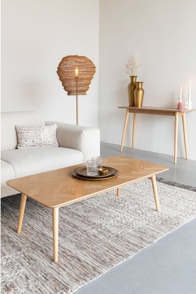 Konferenční stolek s deskou v dubovém dekoru v přírodní barvě 60x120 cm Fabio – White Label