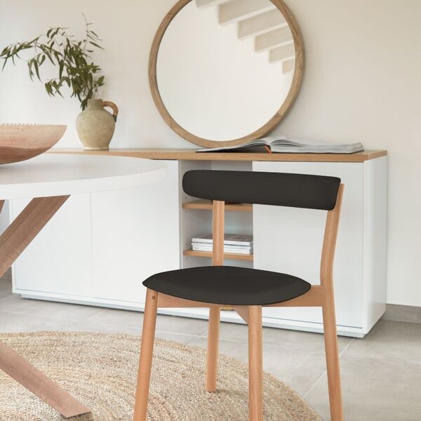 Dřevěné závěsné zrcadlo Kave Home Alum 80 cm