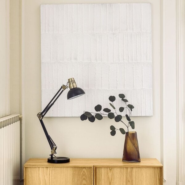 --25 % Dny MOMENTI– Šedo bílý obraz Kave Home Basilisa 90 x 90 cm