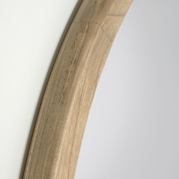 Dřevěné závěsné zrcadlo Kave Home Alum 80 cm