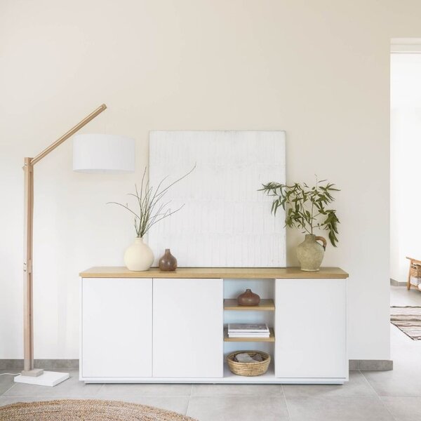 --25 % Dny MOMENTI– Šedo bílý obraz Kave Home Basilisa 90 x 90 cm