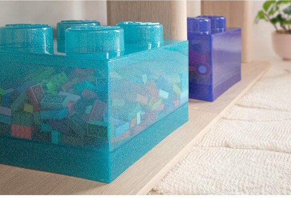 Světle modrý plastový dětský úložný box 25x25x18 cm – LEGO®