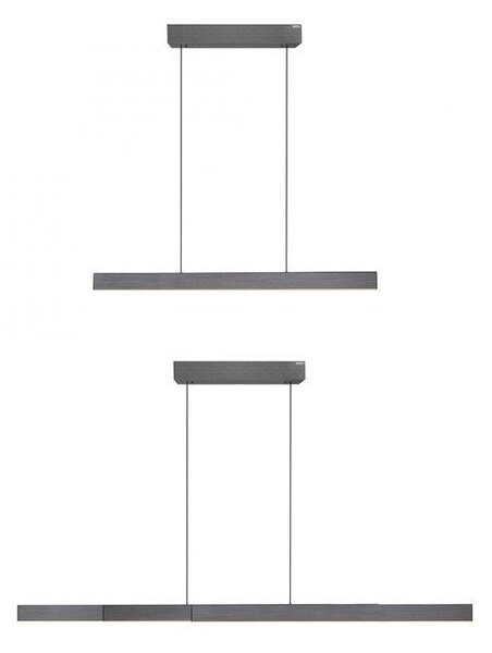 Paul Neuhaus LED závěsné svítidlo PURE-MOTO-RISE elektricky nastavitelná výška dotykový vypínač 2700-5000K platina, d.200cm