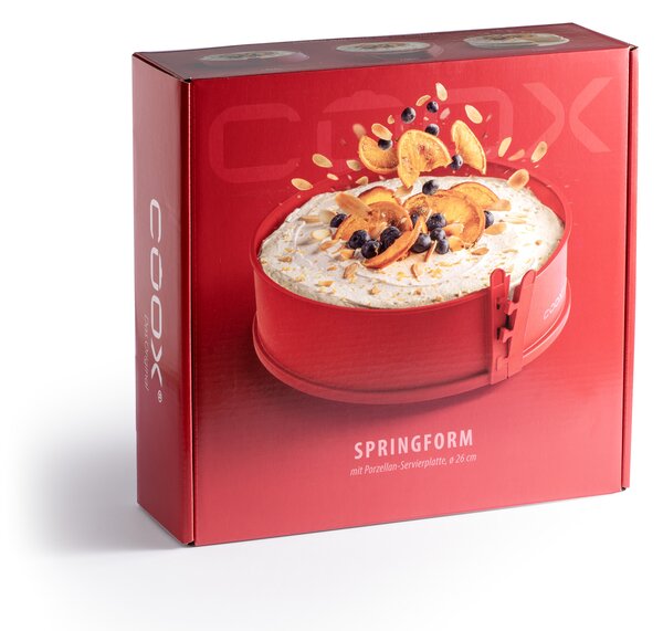 Forma coox SPRING průměr 26 cm s porcelánovou základnou Barva: Červená
