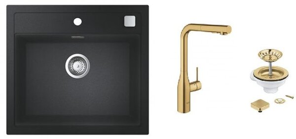 Sada kuchyňská baterie Grohe Essence 30270GN0, granitový dřez Grohe K700 31651AP0, 40400GN0