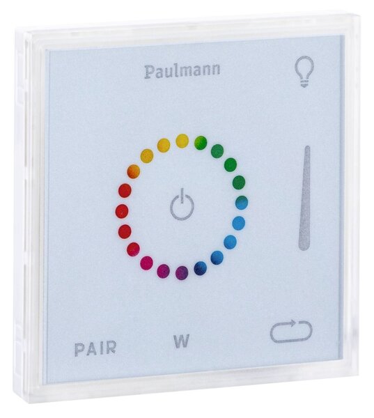 P 78423 LumiTiles příslušenství Smart Home Zigbee Square Touch Modul IP44 100x10mm bílá umělá hmota/hliník - PAULMANN