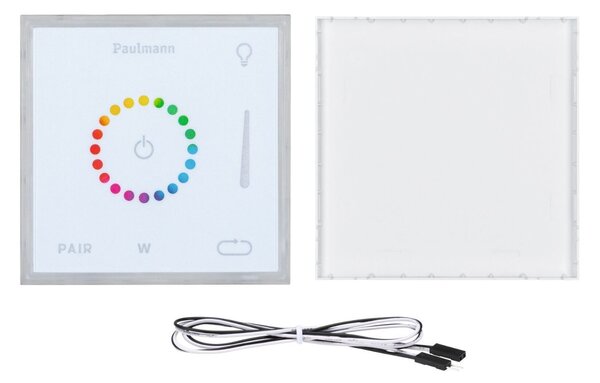 P 78423 LumiTiles příslušenství Smart Home Zigbee Square Touch Modul IP44 100x10mm bílá umělá hmota/hliník - PAULMANN