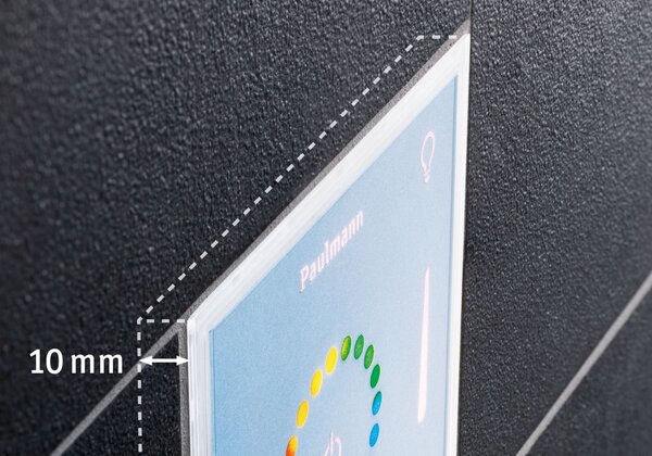 P 78423 LumiTiles příslušenství Smart Home Zigbee Square Touch Modul IP44 100x10mm bílá umělá hmota/hliník - PAULMANN