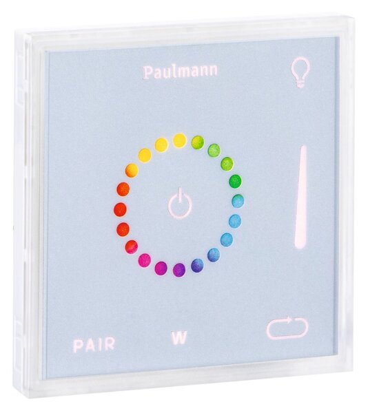 P 78423 LumiTiles příslušenství Smart Home Zigbee Square Touch Modul IP44 100x10mm bílá umělá hmota/hliník - PAULMANN