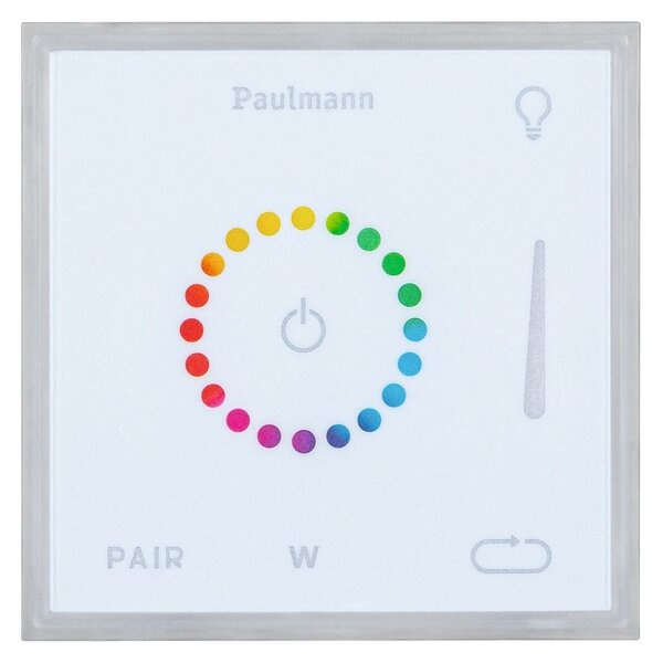 P 78423 LumiTiles příslušenství Smart Home Zigbee Square Touch Modul IP44 100x10mm bílá umělá hmota/hliník - PAULMANN