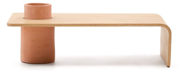 Kulatý konferenční stolek v dekoru dubu v přírodní barvě 60x110 cm Olaria – Kave Home