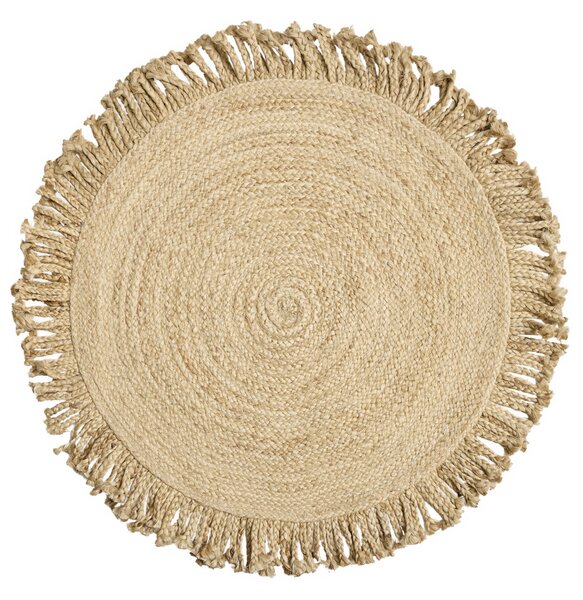 Diamond Carpets India, Ručně vázaný kusový koberec Jula J 34 Natural kruh, 120x120 (průměr) kruh, béžová, chodba / předsíň