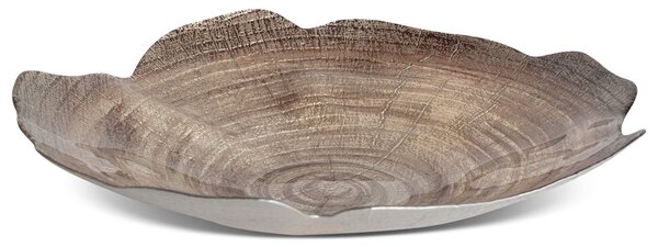 DEKORAČNÍ SKLENĚNÁ MISKA PARI (04) 43X41X8 CM HNĚDÁ
