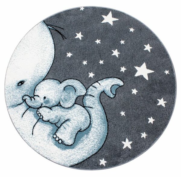 Ayyildiz, Dětský kusový koberec Kids 560 blue kruh, 120x120 (průměr) kruh, modrá, dětský pokoj