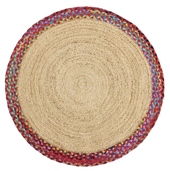Diamond Carpets India, Ručně vázaný kusový koberec Lorne J 33 Natural kruh, 120x120 (průměr) kruh, vícebarevná, chodba / předsíň