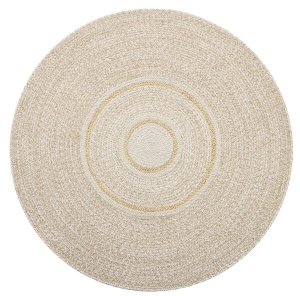 Diamond Carpets India, Ručně vázaný kusový koberec Cirra J-50 Natural kruh, 120x120 (průměr) kruh, béžová, chodba / předsíň