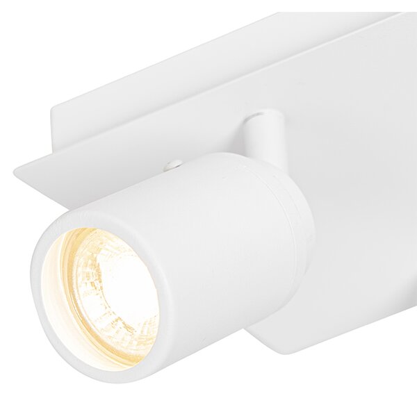 Chytré koupelnové bodové svítidlo bílé čtvercové 2-světelné IP44 vč. 2 Wifi GU10 50mm - Ducha
