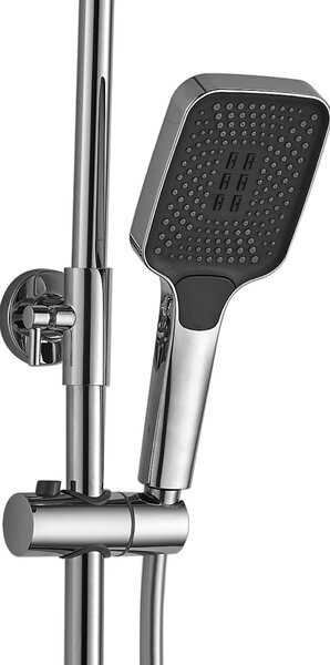 Rea Helix, nástěnný sprchový set s termostatickou baterií a bidetovou sprškou, chromová, REA-P6620