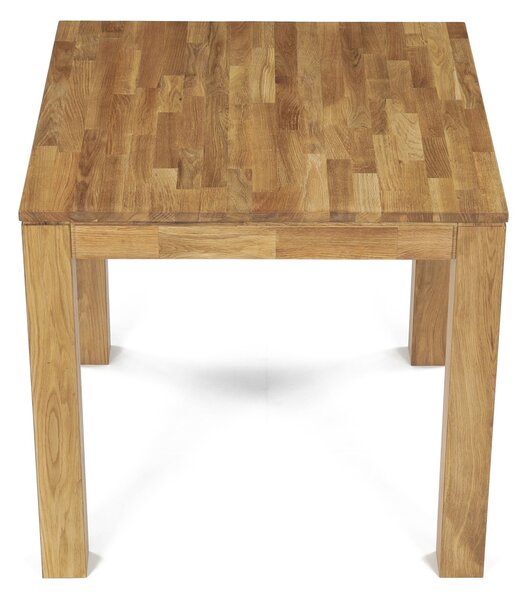 Vikio Jídelní stůl 80x80 cm masiv dub bílý povrchová úprava olejem AJS157D-80