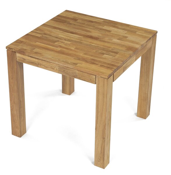 Vikio Jídelní stůl 80x80 cm masiv dub bílý povrchová úprava olejem AJS157D-80