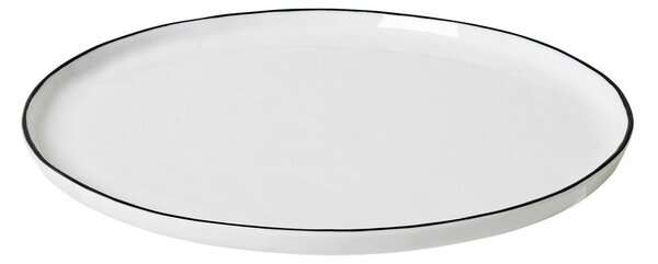 Mělký talíř 28 cm Broste SALT - bílý/černý