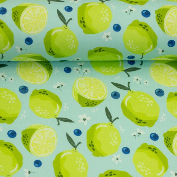 SWAFING Bavlněná látka Fruits limetky