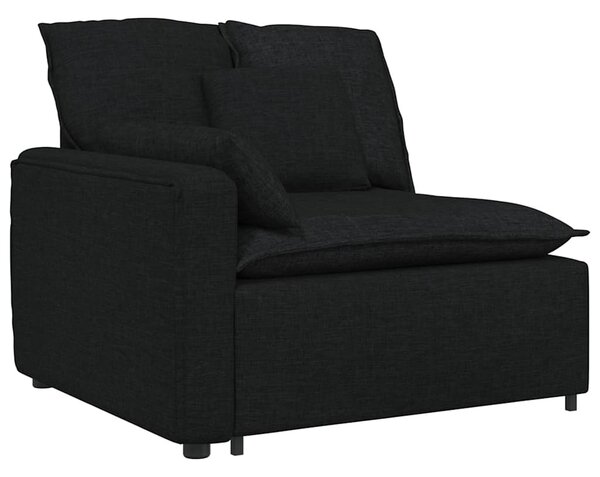 Modulární pohovka s polštáři textil černá 3321149
