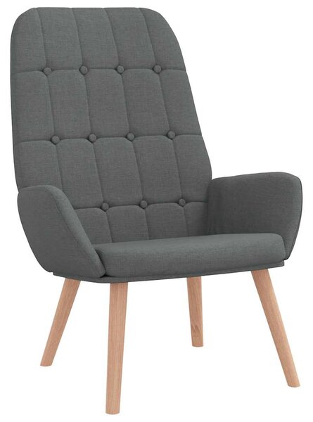 Relaxační křeslo s podnožkou tmavě šedé textil 3315150