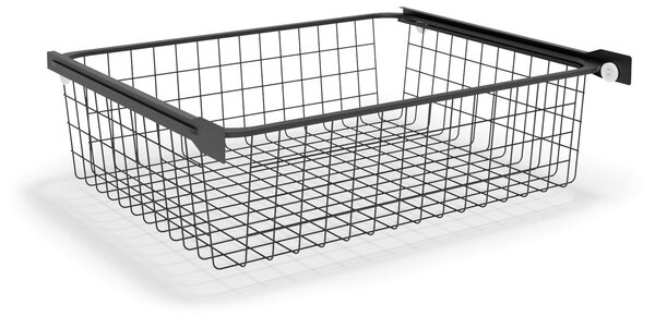 Otevřený košový regál, 8x koš, TYP VII, 600 x 460 x 2020 mm, černá