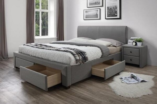 HALMAR, MODENA postel 160x200 cm, šedá